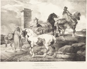 Cavalos a caminho de uma feira de Theodore Gericault