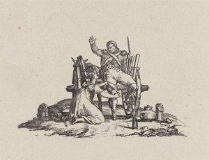 A Leiteira e o Veterano (The Milkmaid and the Veteran) de Theodore Gericault