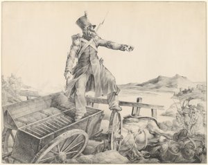 O Caisson de artilharia (Artillery Caisson) de Theodore Gericault
