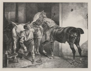 O Ferrador Inglês (The English Farrier) de Theodore Gericault