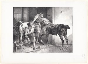 O Ferrador Inglês (The English Farrier) de Theodore Gericault