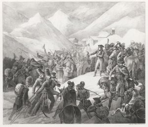 A Travessia do Monte São Bernardo (Crossing of Mount Saint Bernard) de Theodore Gericault