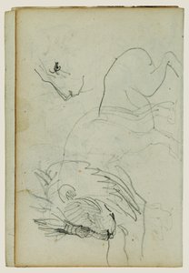 Estudos sobre o leão de Theodore Gericault