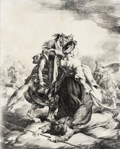 Mameluco a defender um trompetista ferido de Theodore Gericault