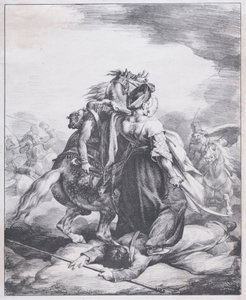 Mameluco a defender um trompetista ferido de Theodore Gericault