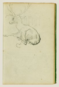 Veado sentado de Theodore Gericault