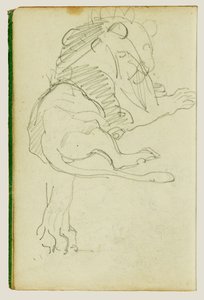 Leão sentado de Theodore Gericault