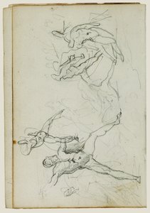 Estudos sobre homens nus em combate de Theodore Gericault