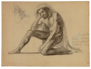 Estudo para o pai na Jangada da Medusa de Theodore Gericault
