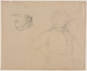 Estudo de dois soldados de Theodore Gericault