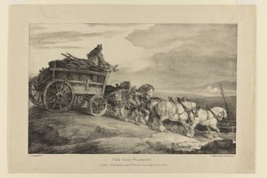 O vagão de carvão, de vários assuntos tirados da vida na pedra de Theodore Gericault