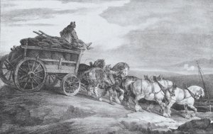 A carroça de carvão [sic.], 1821. de Theodore Gericault