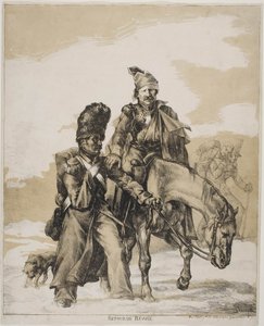 O Retiro da Rússia, ca 1818 de Theodore Gericault