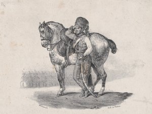 A Trombeta dos Hussards, 1823. de Theodore Gericault