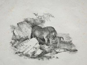 A égua e o seu poldro de Theodore Gericault