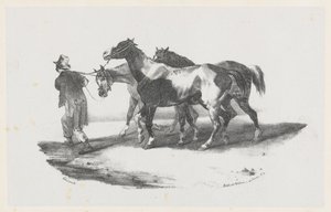 Três cavalos a caminho do matadouro (Three Horses Being Led to the Slaughterhouse)