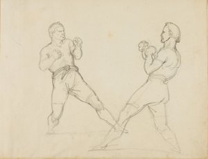 Dois pugilistas a lutar de Theodore Gericault