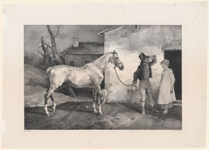 Cavalo velho à porta de uma estalagem (An Old Horse at the Door of an Inn) de Theodore Gericault