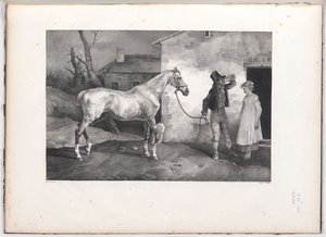 Cavalo velho à porta de uma estalagem (An Old Horse at the Door of an Inn) de Theodore Gericault