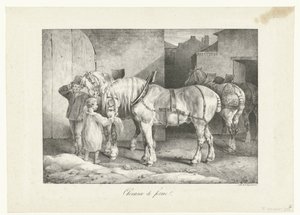 Werkpaarden Cavalos de fazenda (título no objeto) Quatro Assuntos Diversos (título da série) de Theodore Gericault