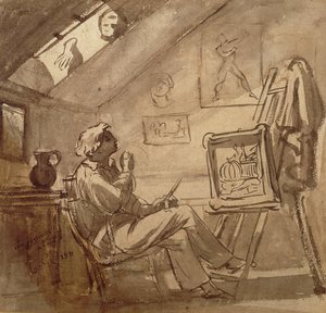 Jovem pintor em seu estúdio de Theodore Gericault
