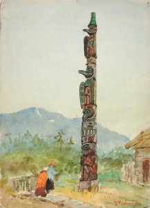 O Totem do Corvo, ca. 1880-1914.