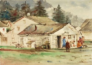 O Mercado dos Três Corvos, Sitka, 1889.