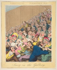 Prazeres Teatrais, Confortável na Galeria, Placa 3, ca. 1835 de Theodore Lane