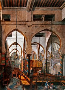 Interior de uma sinagoga em Argel
