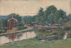 Noite no Lock, Napanoch, Nova York, 1893. de Theodore Robinson