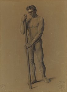 Estudo da figura masculina, 1875 de Theodore Robinson