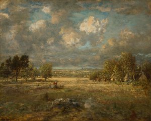 Campo na Picardia de Theodore Rousseau
