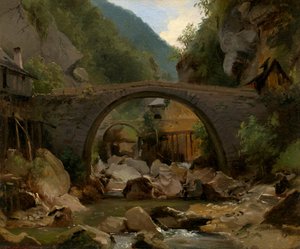 Córrego da montanha em Auvergne, 1830.