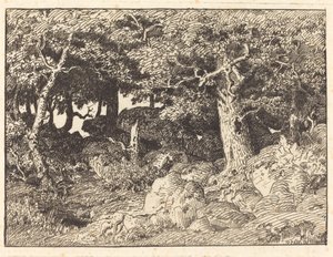 Carvalhos rochosos de Theodore Rousseau
