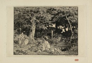 Carvalhos rochosos de Theodore Rousseau