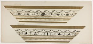 Moldura com padrão de veado e flor (secção lateral da moldura) de Theodore Roussel