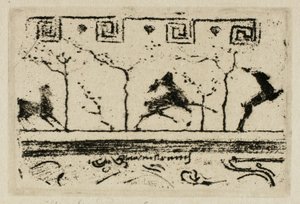 Veados, um estudo para a decoração de uma moldura (terceira versão) de Theodore Roussel