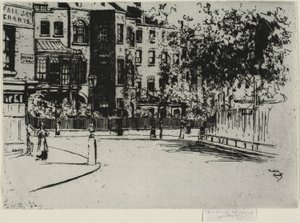 A esquina de Cheyne Walk, Chelsea de Theodore Roussel