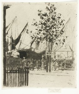 A esquina da Luna Street, Chelsea Embankment de Theodore Roussel