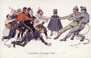 WW1 Aliados jogando cabo de guerra com as Potências Centrais