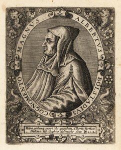 Albertus Magnus, bispo católico alemão. de Theodore de Bry