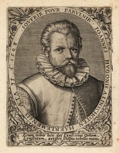 Jan Huyghen van Linschoten, comerciante protestante holandês. de Theodore de Bry
