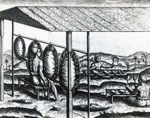 Instrumentos musicais javaneses, de Theodor de Bry (1528-1598), gravura de Theodore de Bry