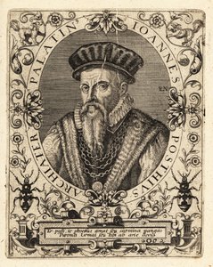 Johannes Posth, humanista e médico alemão de Theodore de Bry