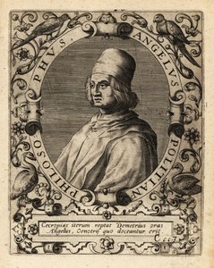 Poliziano, estudioso clássico italiano. de Theodore de Bry