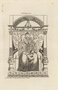 Rainha Elizabeth I de Inglaterra, de um vitral. de Theodore de Bry
