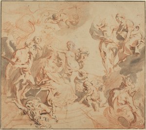 Antuérpia Abençoada com Abundância, c.1648 (giz vermelho sobre papel)