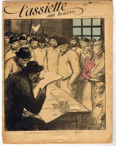 Capa do "The Butter Plate", número 1, Satirical in Colors de Théophile Alexandre Steinlen