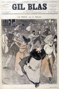 Desenho de Steinlen em Gil Blas, 6/12/1891. de Théophile Alexandre Steinlen