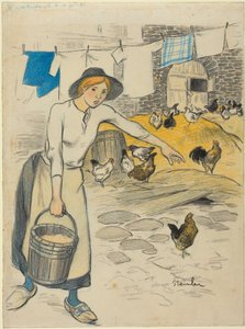 Rapariga da quinta de Théophile Alexandre Steinlen
